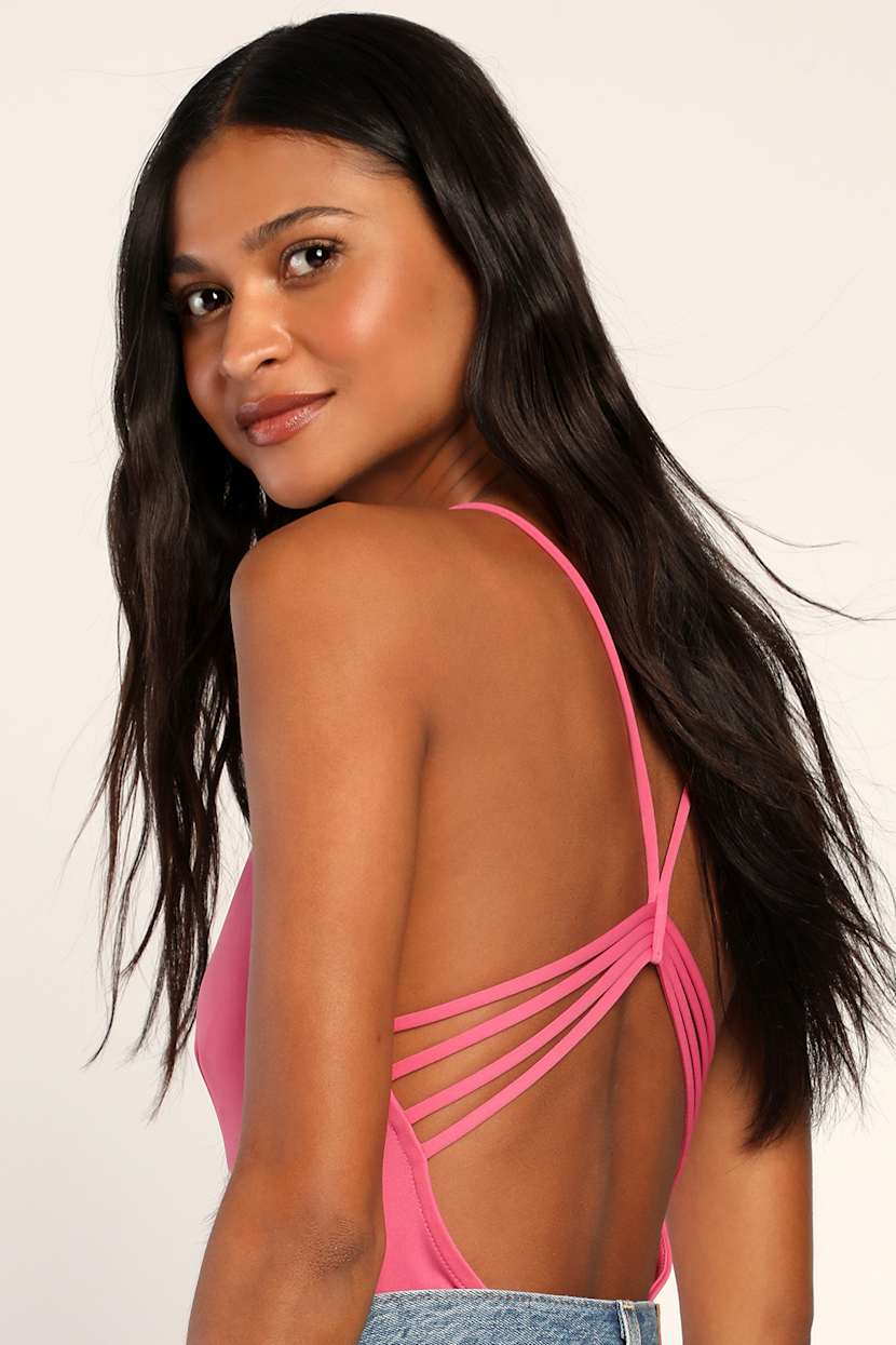 backless dress bodysuit Pink - Bodysuit - Strappy Bodysuit - Sexy Top size-us-4 Backless Dress: 5 Tips Color:Ink Blue stretchy fabric allows room