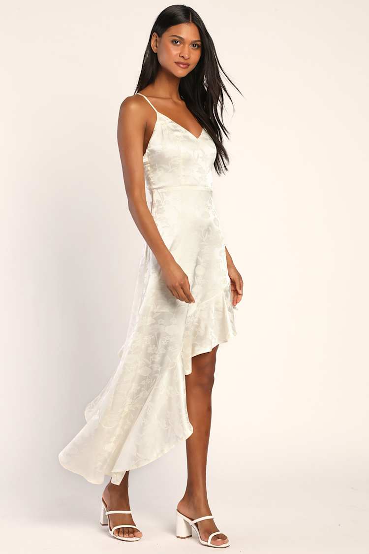 chelsea28 flutter sleeve asymmetric hem dress Aidan Mattox One-Shoulder Floral Jacquard Ballgown main image 0