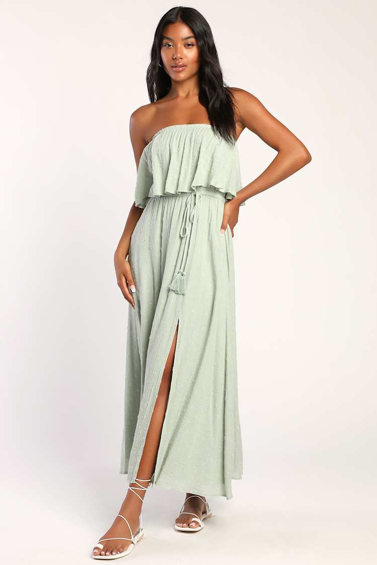 slim fit dress slacks Lime Green Maxi Dress main image 1