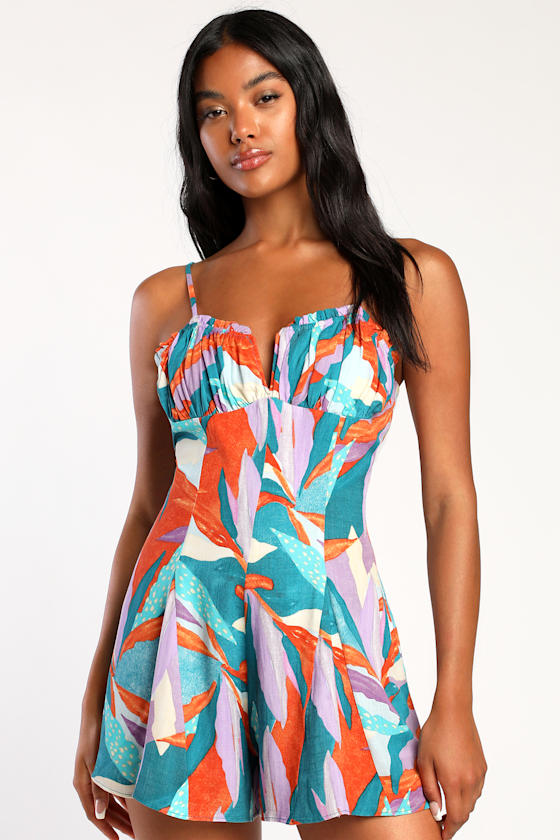 Bustier Romper - Sleeveless Romper - Lulus