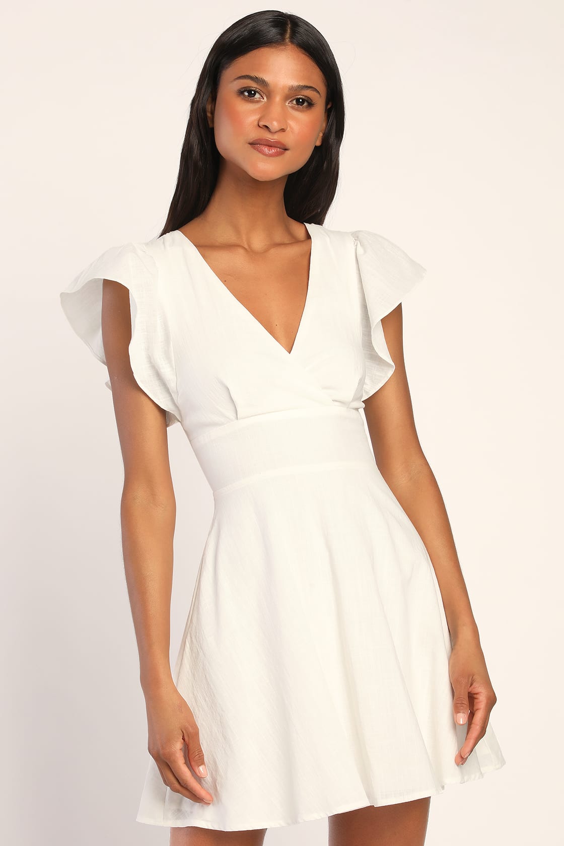 Sweeten Me Up Lime Green Flutter Sleeve Mini Dress With Pockets