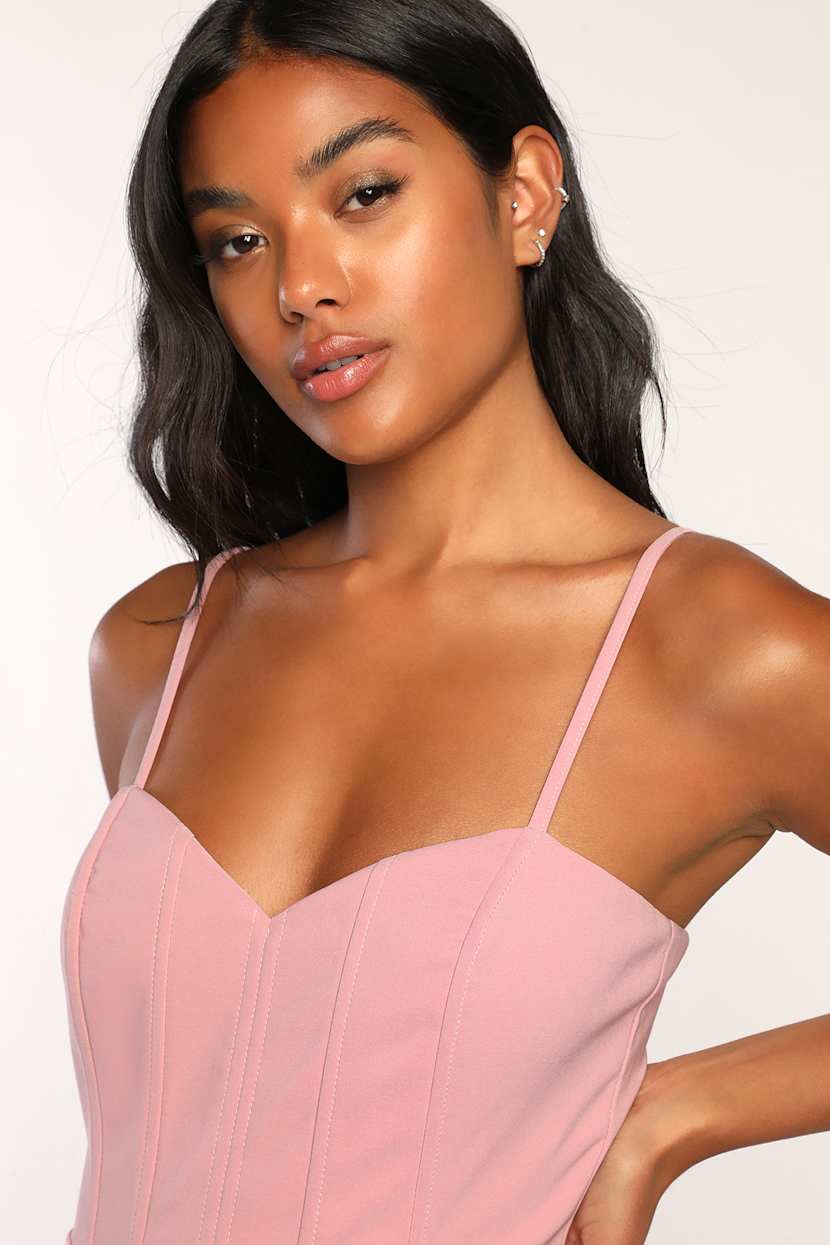 Pink Mini Dress - Corset Dress - Bodycon Mini Dress - Pink Dress - Lulus
