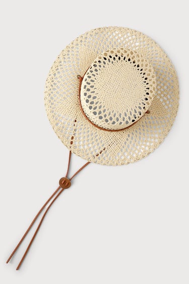 Sun to Watch Natural Woven Straw Boater Hat