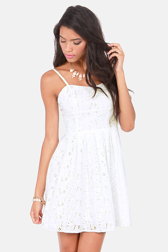 Bb dakota white lace dress outlet