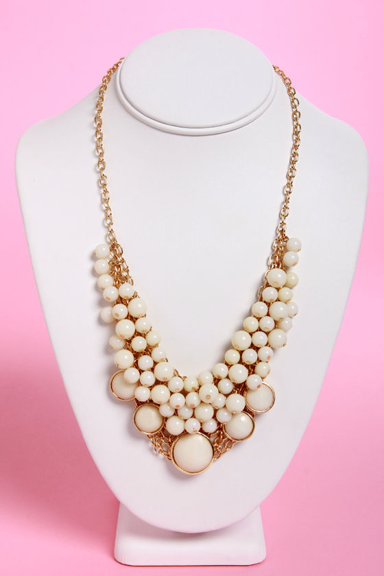 Pretty Ivory Necklace - Statement Necklace - Bubble Necklace - $19.00 ...