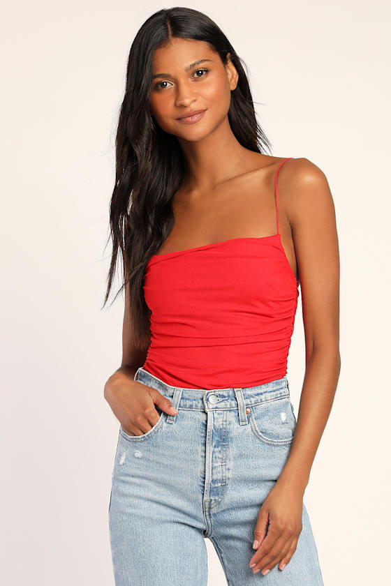Ruched Sleeveless Bodysuit main image 0