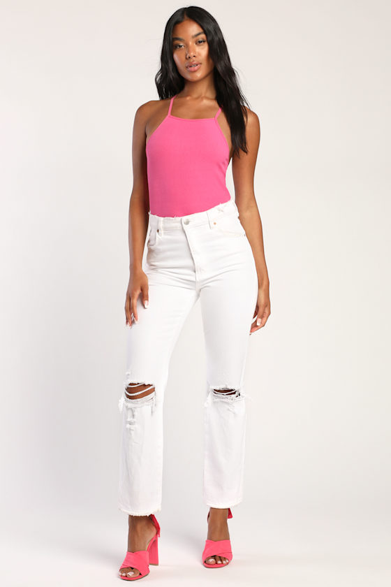 Easygoing Babe Hot Pink Ribbed Bodycon Tank Top 3