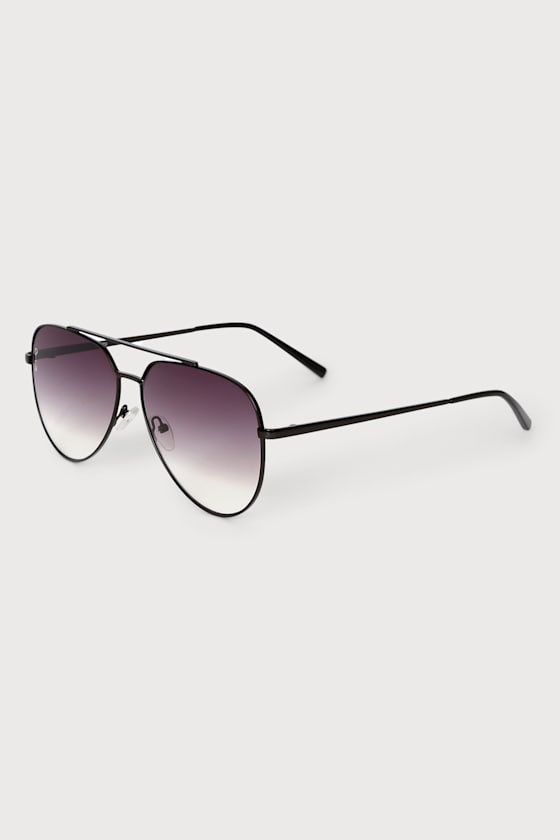 Billie Black Ombre Aviator Sunglasses 3