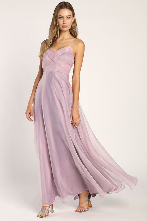 Lavender Elegance One-Shoulder Maxi Dress
