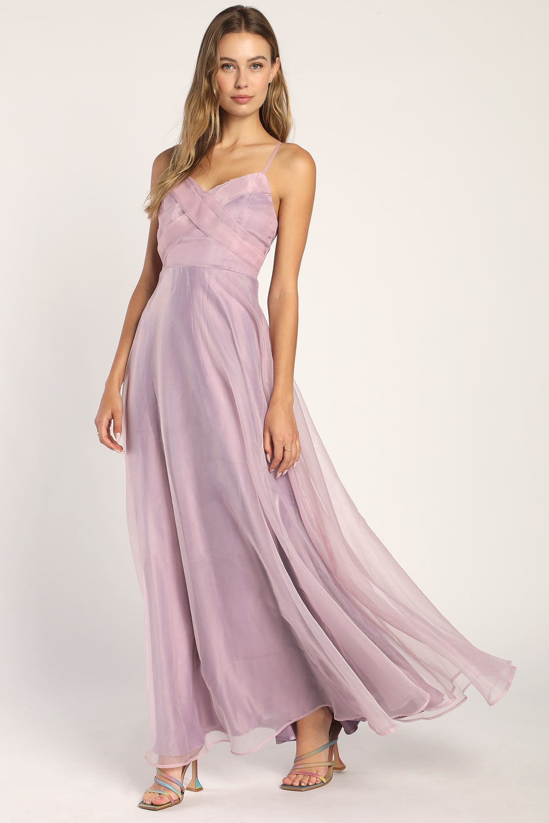 Endlessly Angelic Lavender Sleeveless Maxi Dress