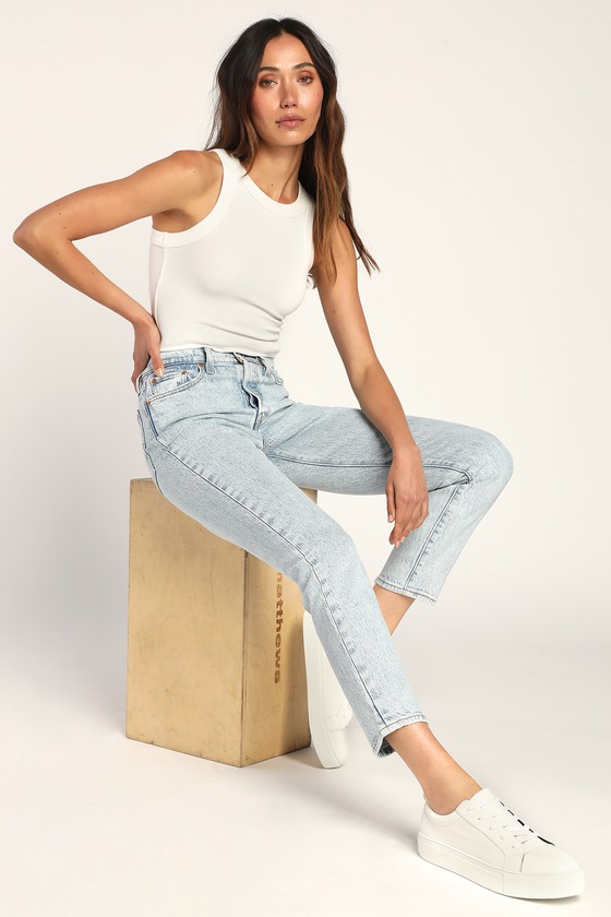 Levi's Wedgie Icon Jeans - Cropped Jeans - Light Wash Jeans - Lulus