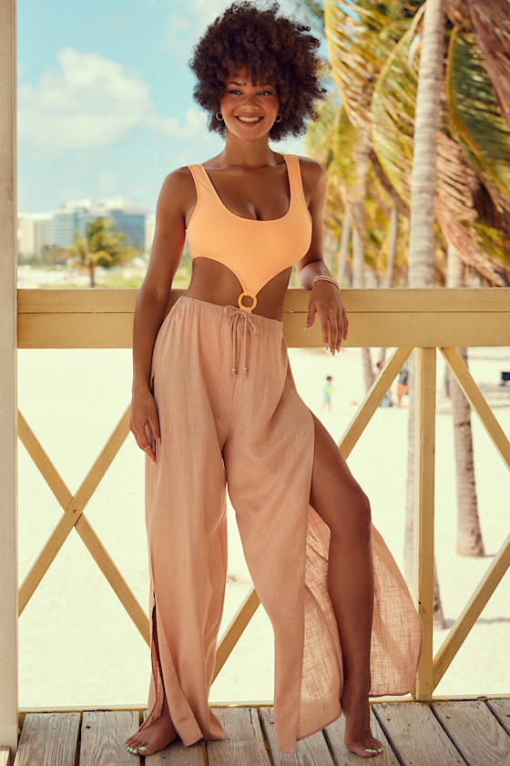 Swim Cover-Up Pants - Mauve Cover-Up 