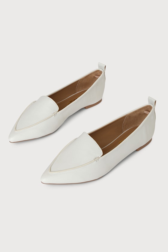 womens ivory loafers