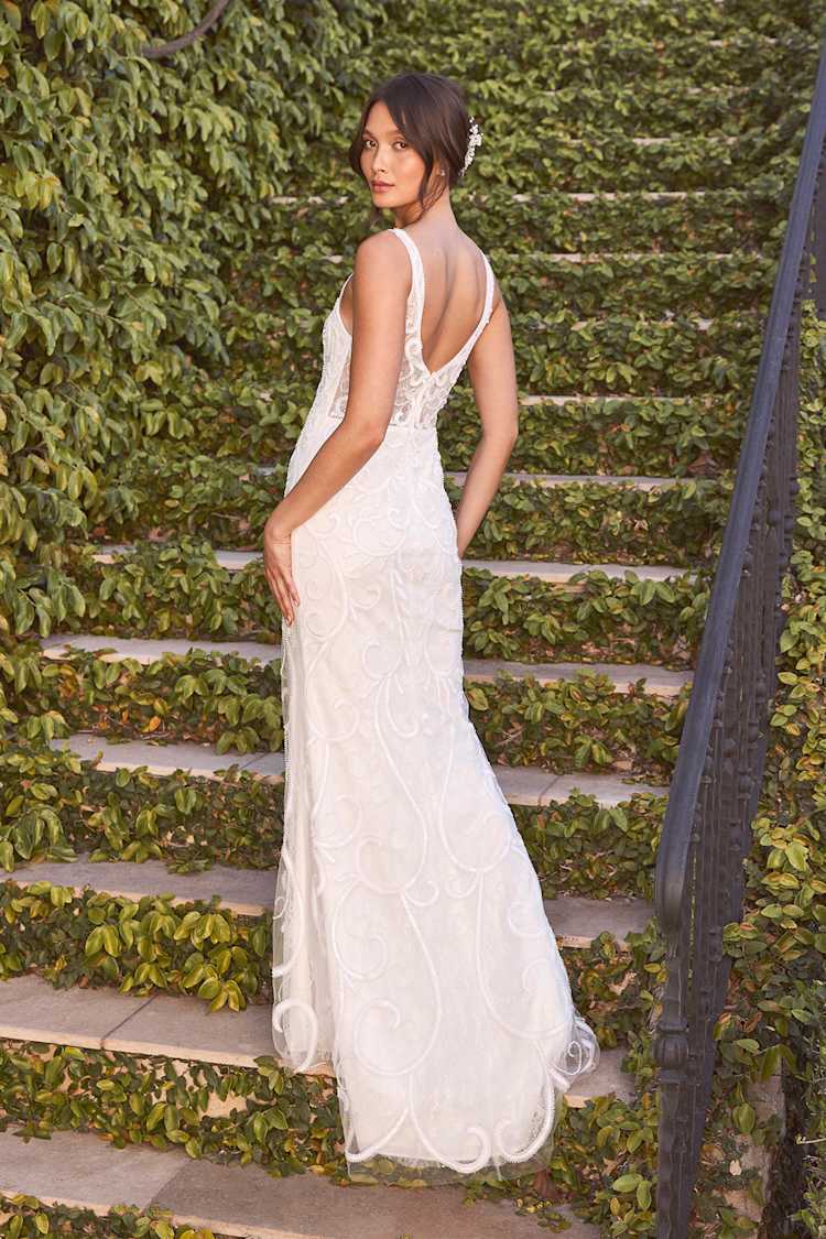lace mermaid wedding dress Mermaid White Lace Wedding Dress Backless Bridal Gown,WW221 – winkbridal