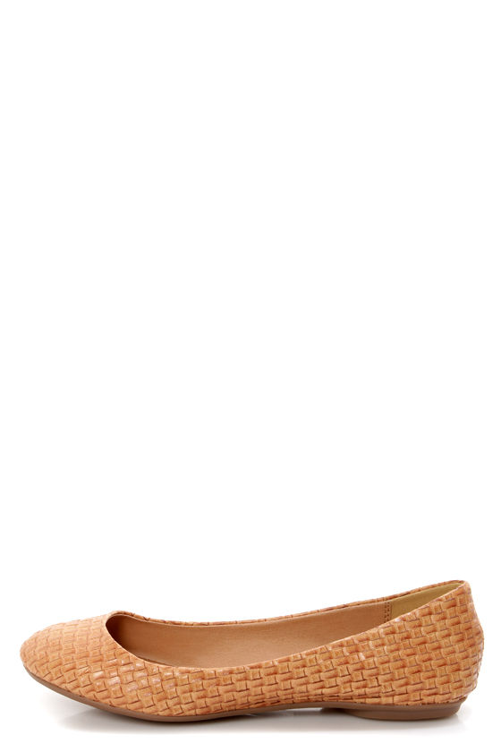 GoMax Sienna 22X Tan Basketweave Ballet Flats - $35.00 - Lulus