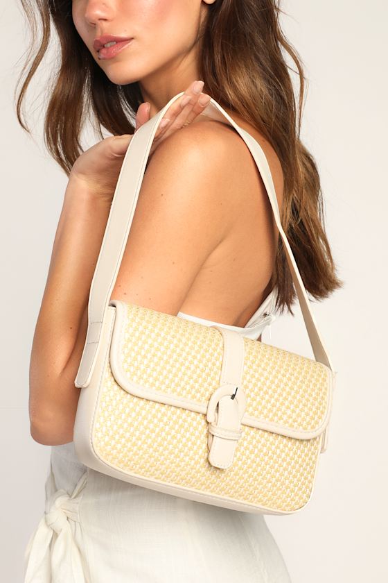 Seem So Chic Natural Woven Straw Shoulder Bag 1