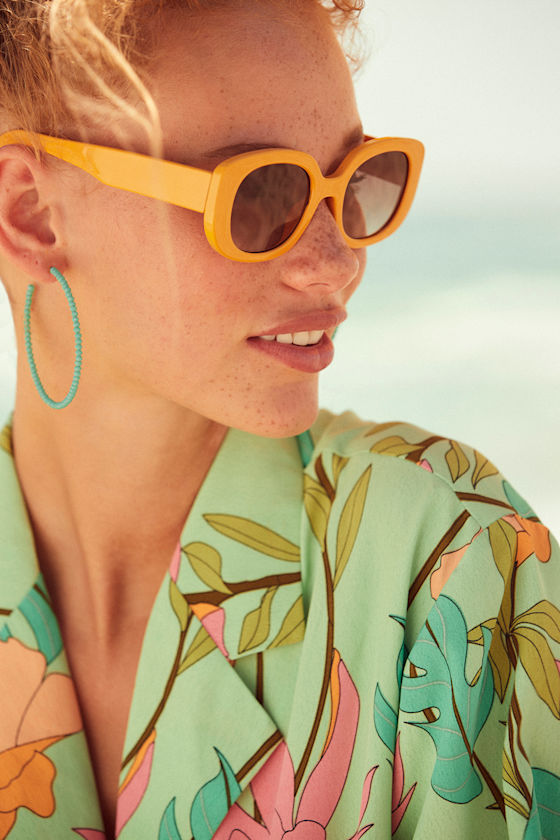 Mulholland Orange Oval Sunglasses 2