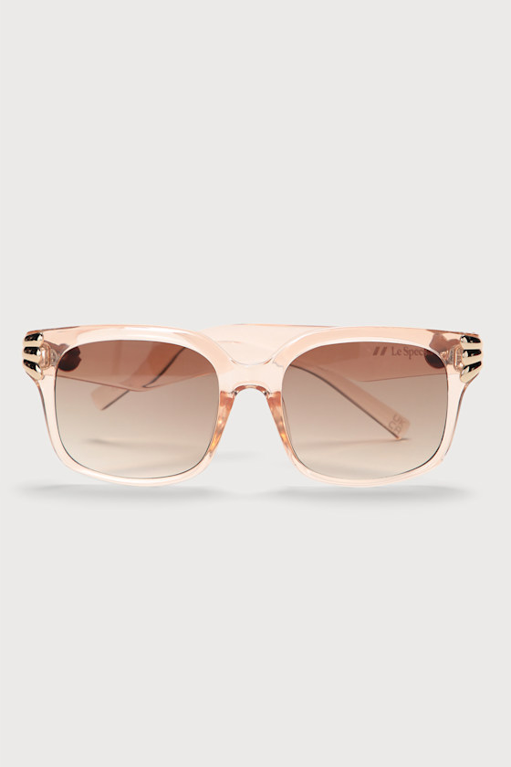 Shell Shocked Pink and Brown Rectangle Sunglasses 3