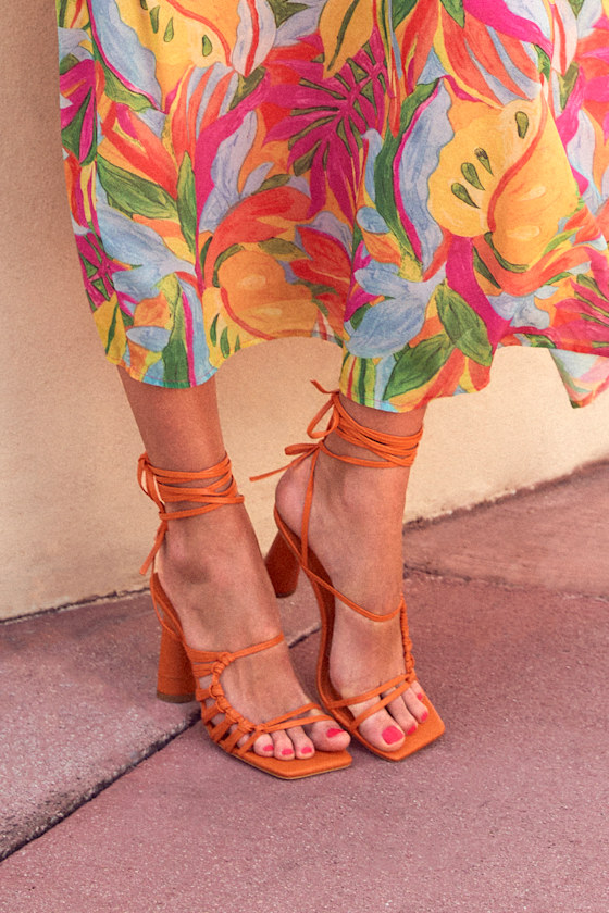 Zindy Mango Lace-Up High Heel Sandals 6