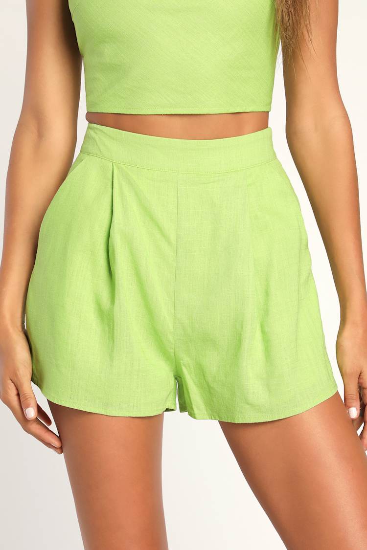 lime green dress shorts Clima Golf Shorts In Lime | Men's Lightweight Short main image 0