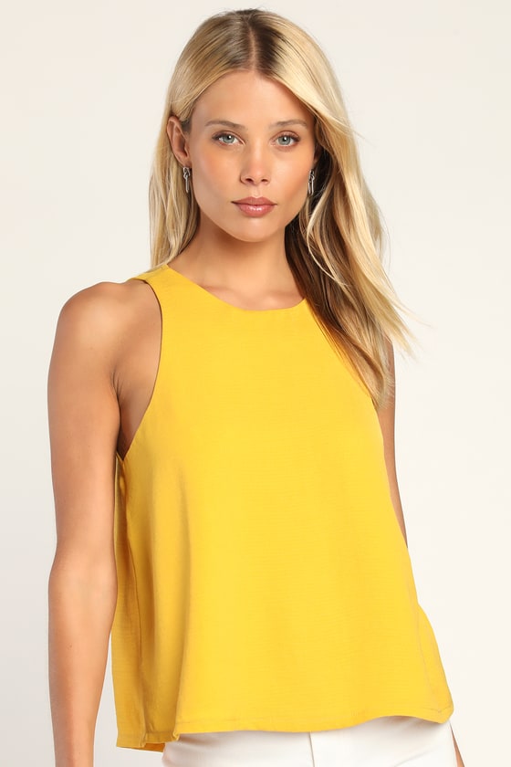 mustard yellow crew neck