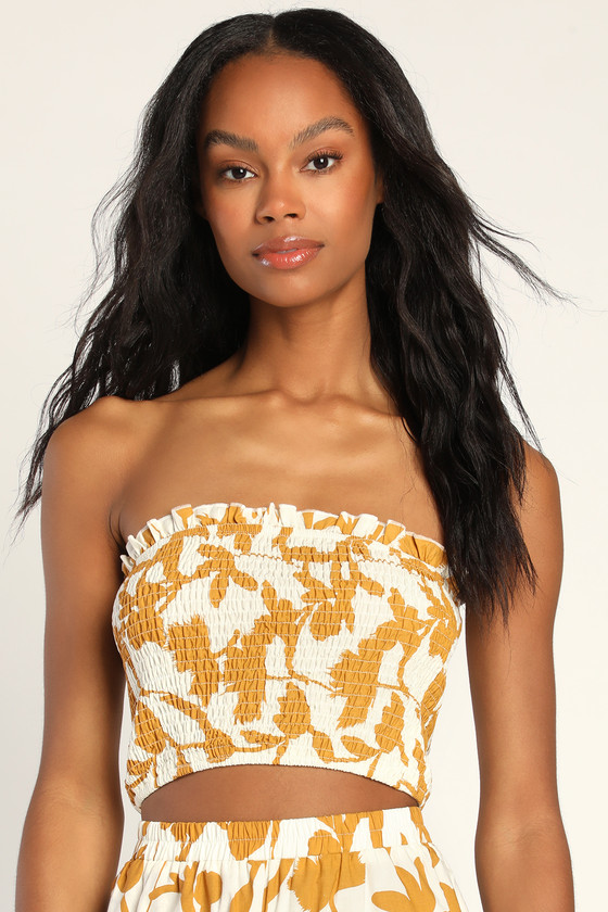 lulus.com | Floral Print Smocked Tube Top