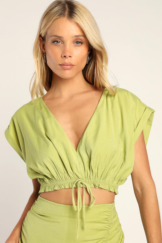 Play Tourist Lime Green Two-Piece Short Sleeve Midi Dress 3