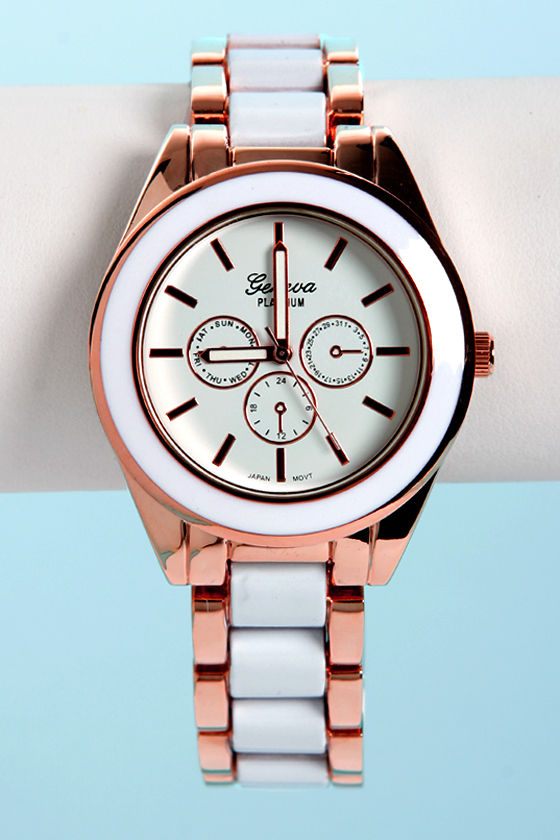 Cute White Watch Gold Watch 22.00 Lulus