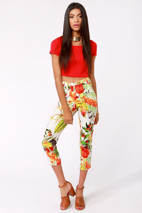 Lavand Pants - Floral Print Pants 