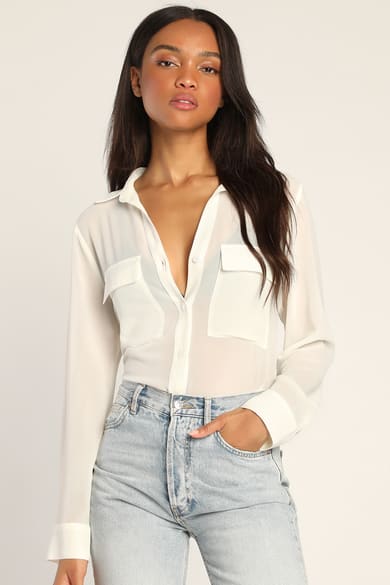 beautiful white blouse