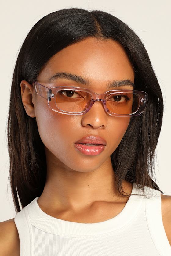 Ceres V2 Lilac Rectangular Sunglasses 1