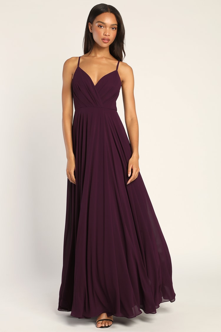 womens purple maxi dress
