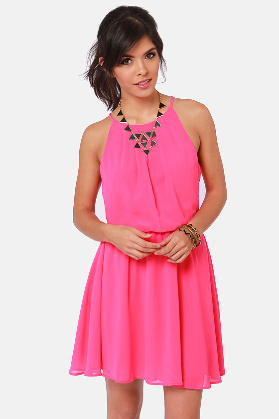 fuchsia pink dress