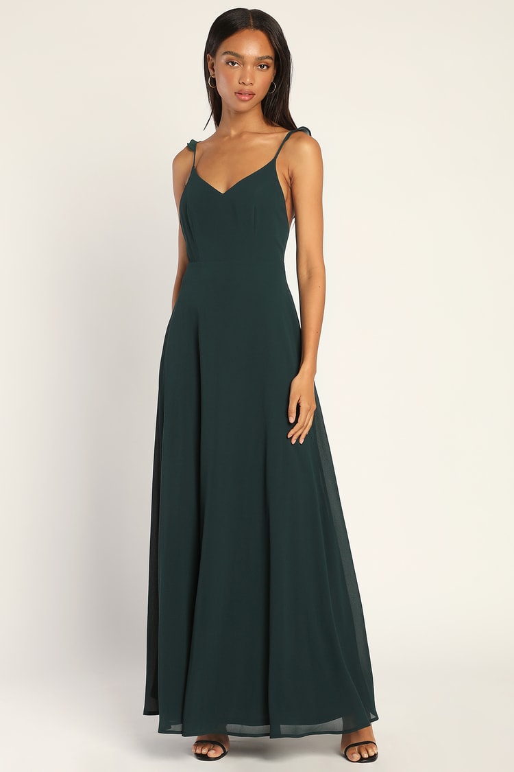 Emerald Green Maxi Dress - Sleeveless Dress - Bridesmaid Dress - Lulus