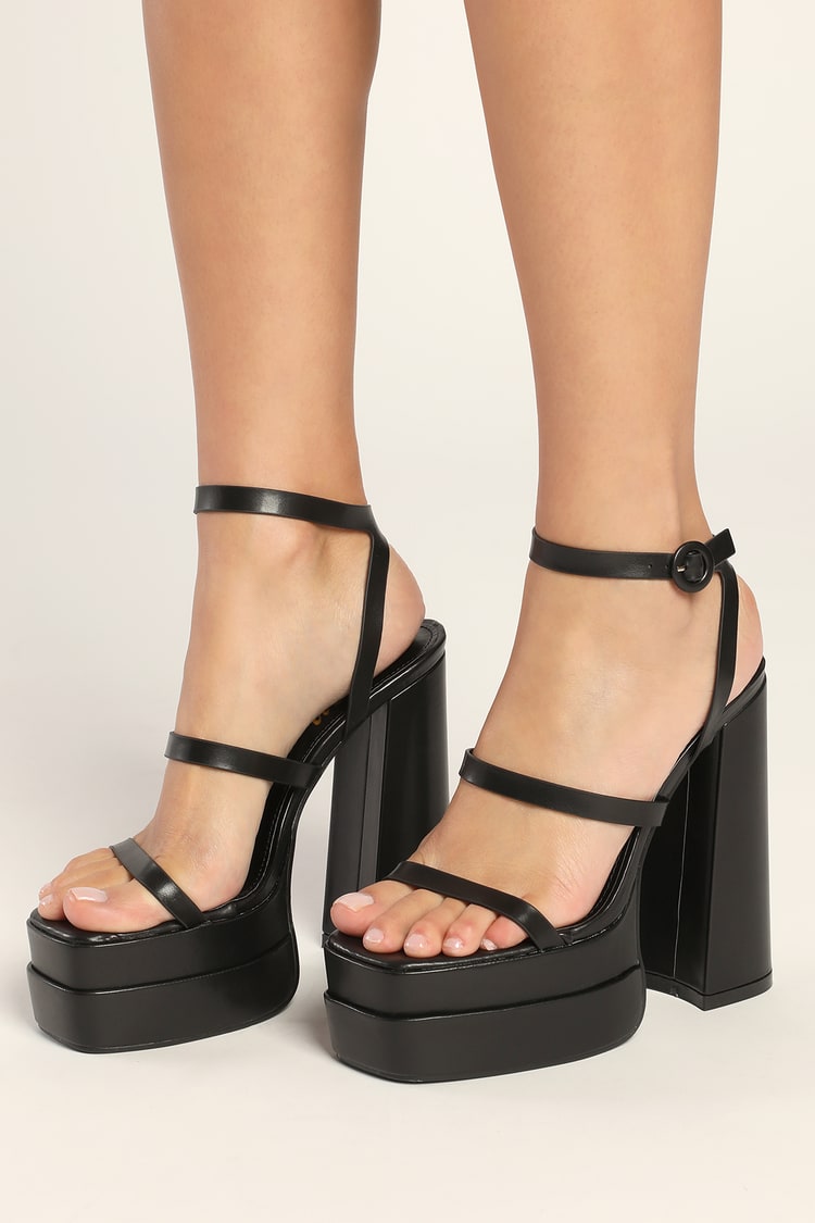platform heels ankle strap