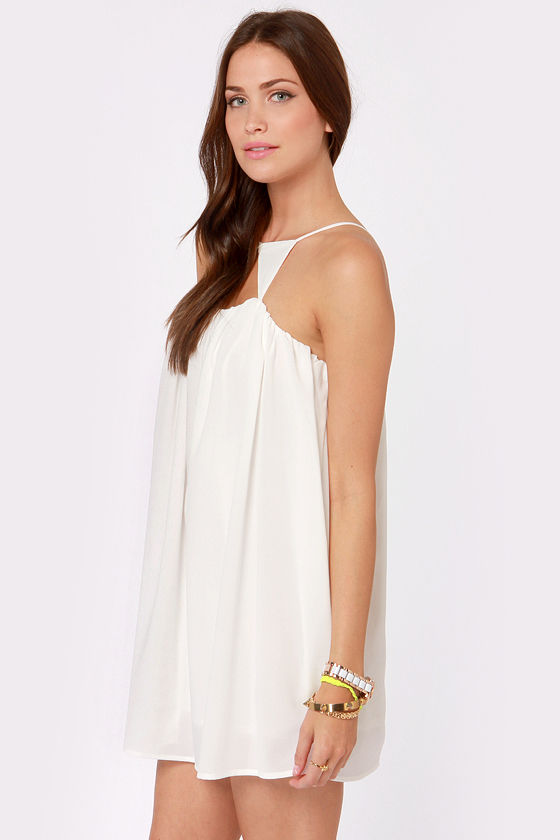 Pretty White Dress - Tank Dress ...
