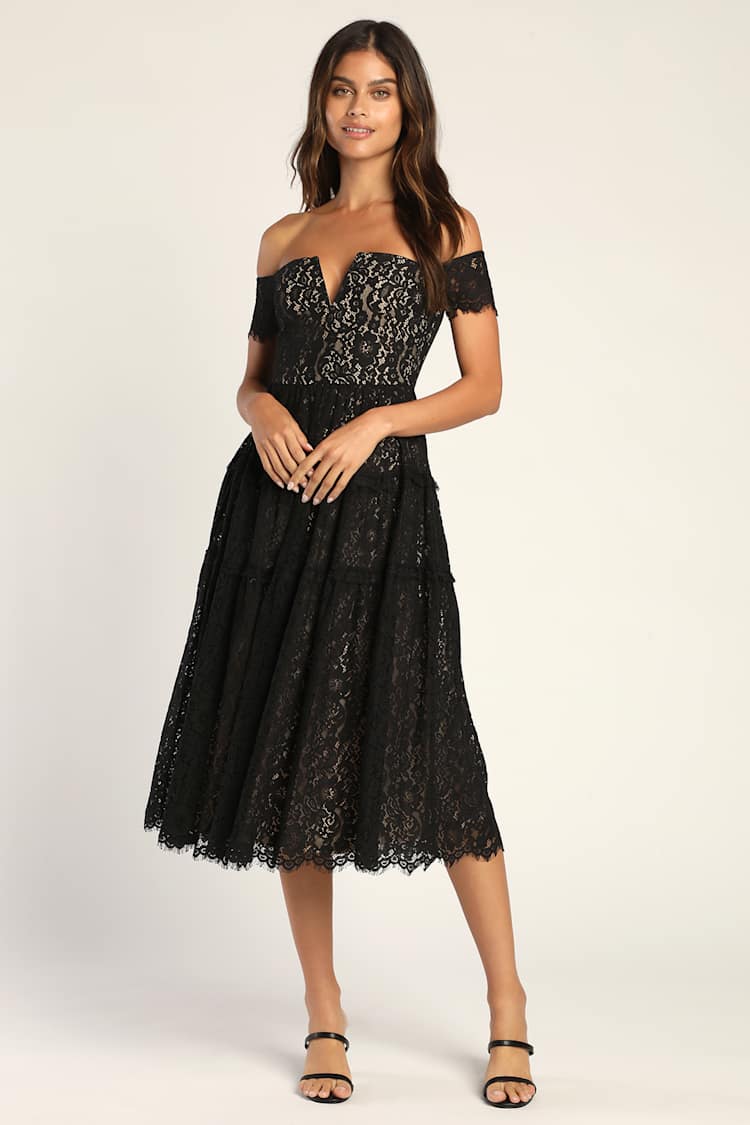 slim fit dress slacks Astr The Label Long Sleeve Lace A-Line Maxi Dress in Chocolate Brown at Nordstrom, Size Medium main image 0