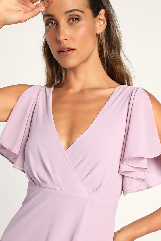 Heartfelt Promises Dusty Lavender Surplice Maxi Dress 7