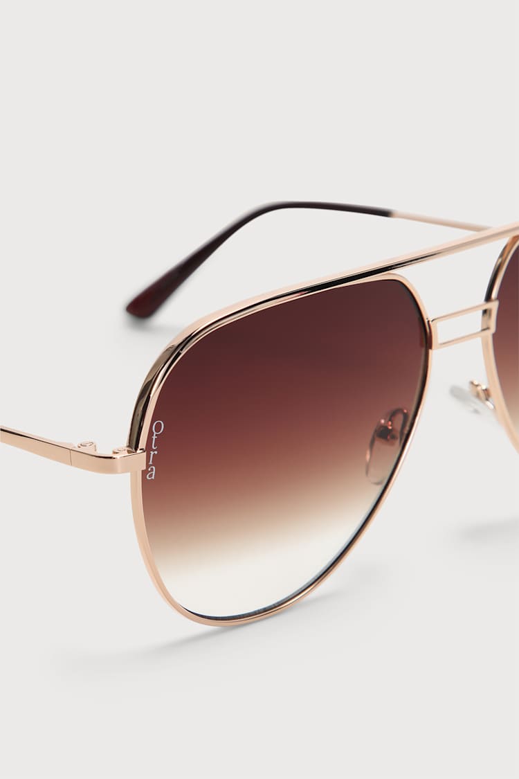 OTRA Transit Sunglasses - Brown Aviator Sunglasses - Sunnies  display picture 1