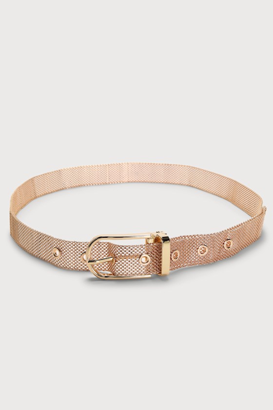 Above All The Mesh Gold Metal Mesh Belt 5