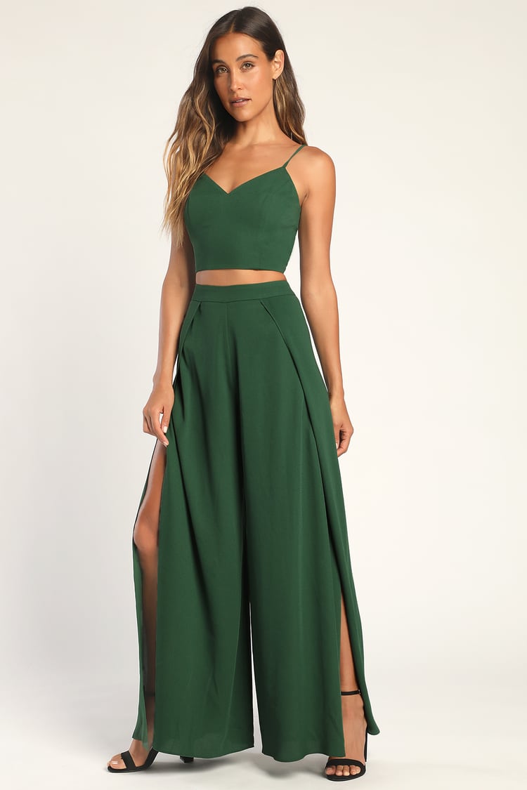 Fira Green Two-Piece Jumpsuit