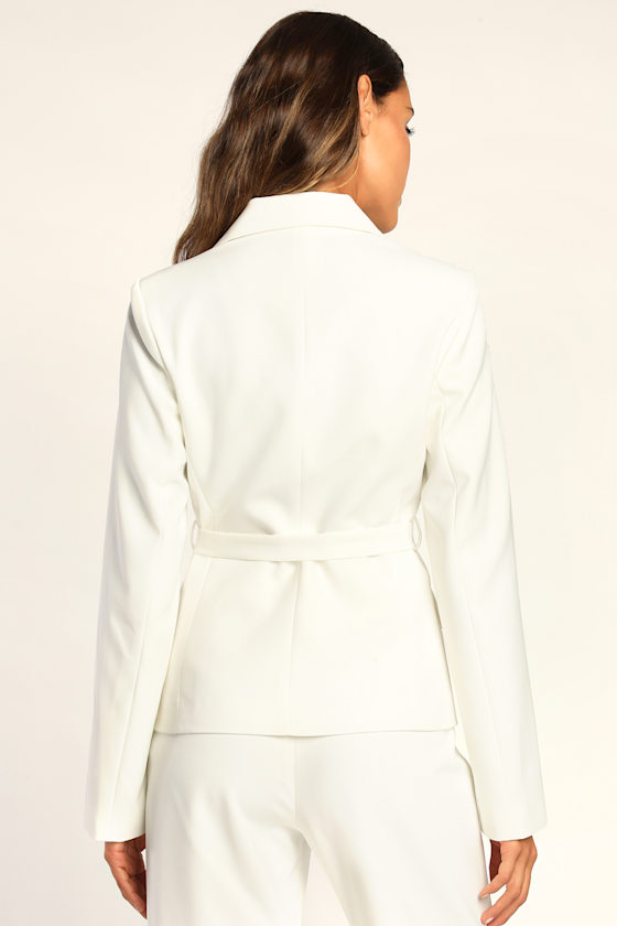 ボトムスその他 Blugirl Tailored White Blazer With Belted Waist All > Oversized blazer with belt Buy from e-shop