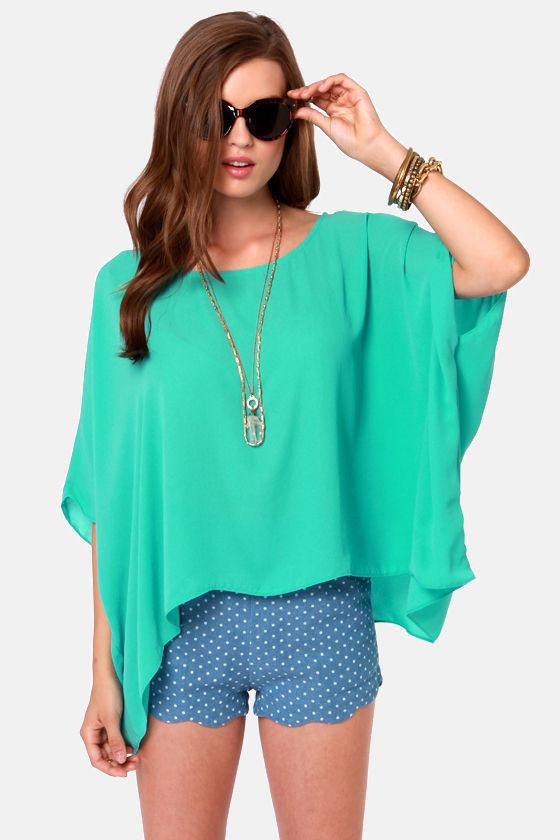Cute Seafoam Green Top Top 37.00 Lulus