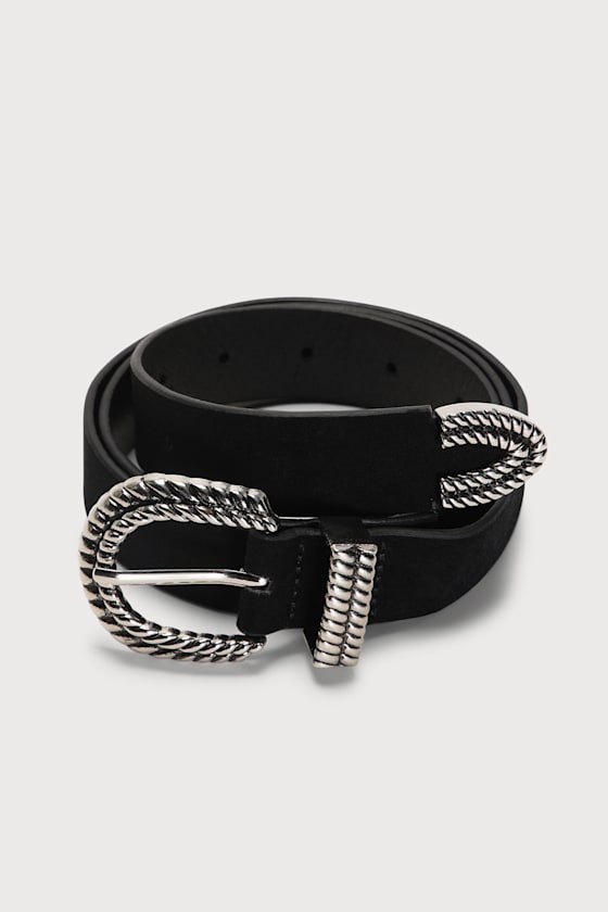 Off the Hip Silver and Black Velvet Belt 2