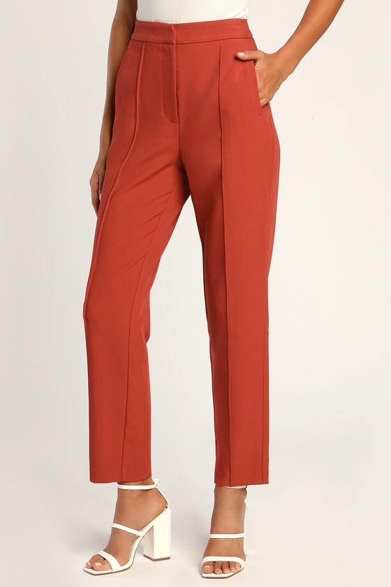Topshop red trousers cheap