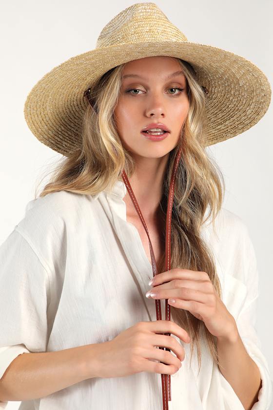Happy Camper Natural Straw Fedora Hat 1