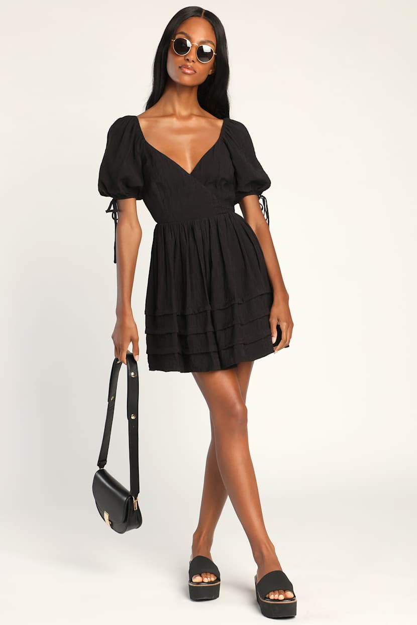precious thing mini dress black Guilty Pleasure Strapless Glitter Mini Dress Black S