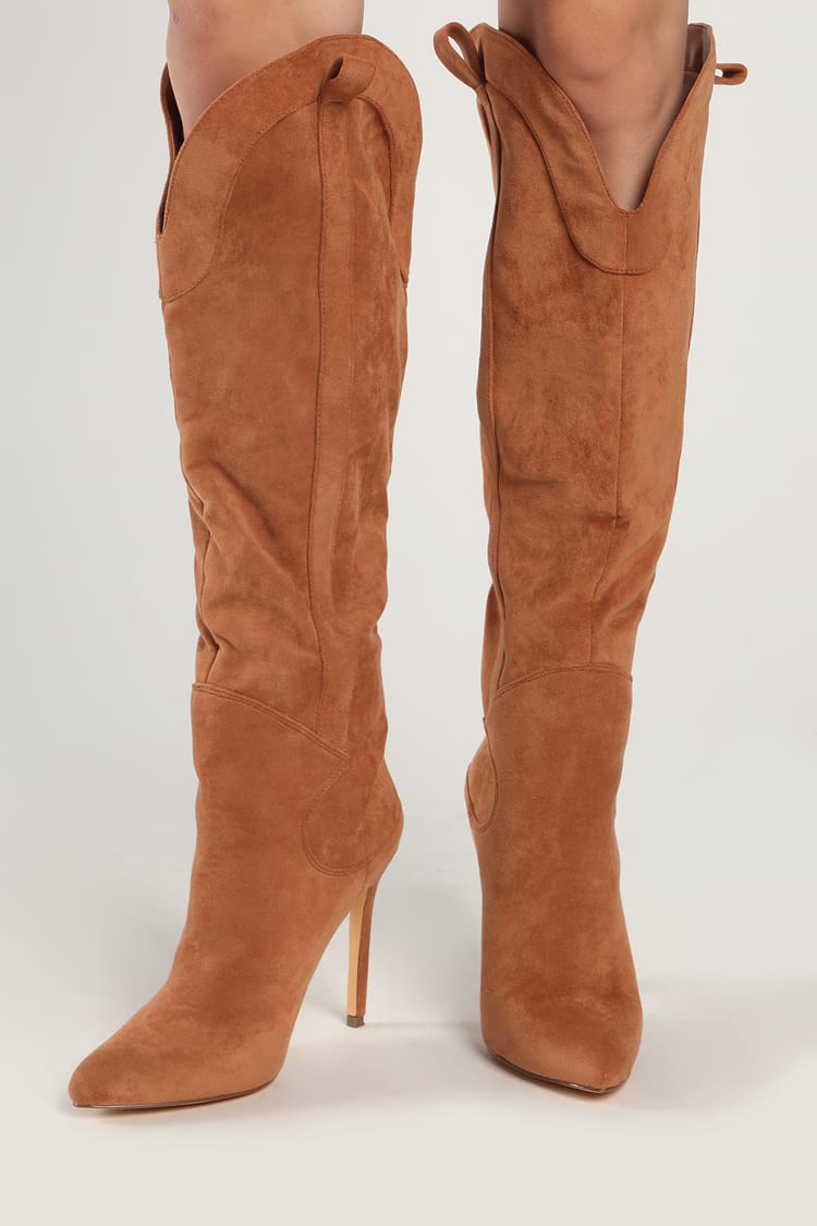 Lulus Pointed-Toe Knee High Boots