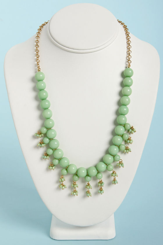 The Finishing Touch Mint Green Bead Necklace