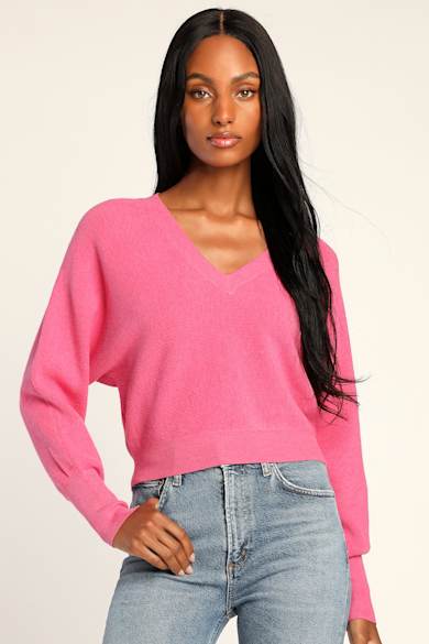 pink pullover sweaters